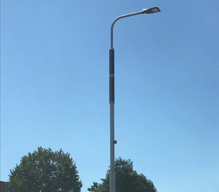 Lantaarnpalen op zonnepanelen